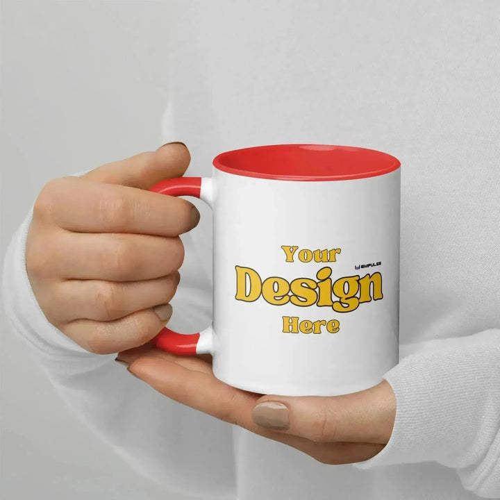 Ceramic Mugs with Colored Rim, Handle, and Interior – 11oz & 15oz - Empulse Sports