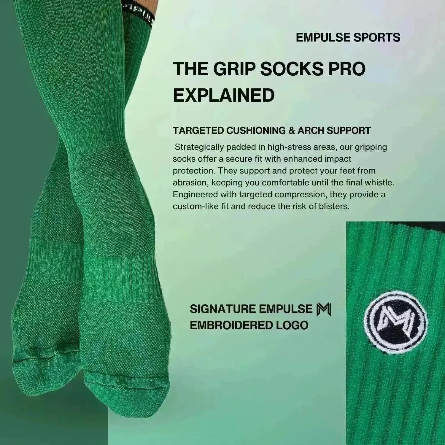 Grip Socks Pro Emerald Green - Empulse