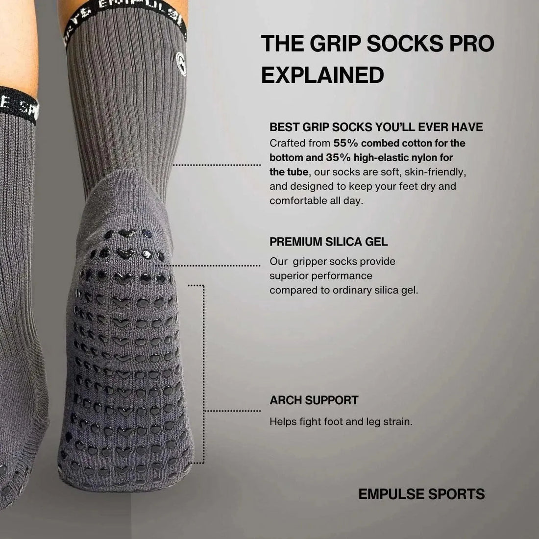 Grip Socks Pro Greystone - Empulse