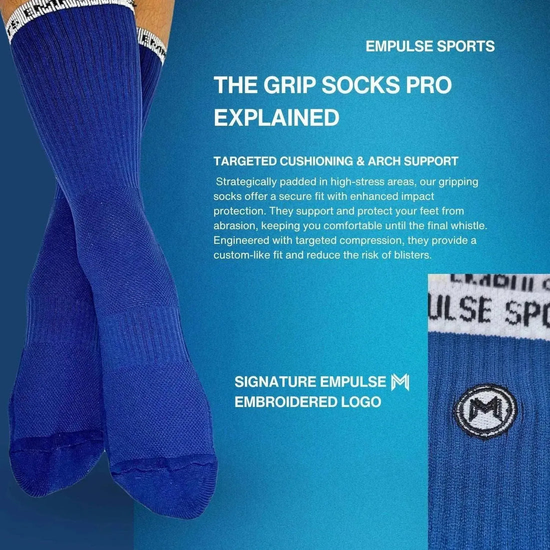Grip Socks Pro Blue Pulse - Empulse