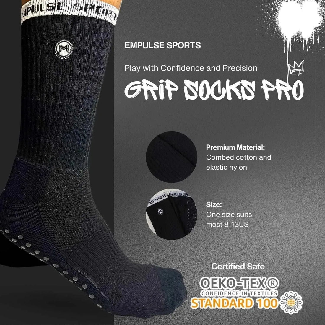 Grip Socks Pro Black Raven - Empulse