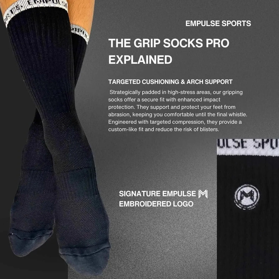 Grip Socks Pro Black Raven - Empulse