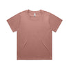 Custom Women's Martina Tee 4006 in Pink — relaxed drop shoulder, front view