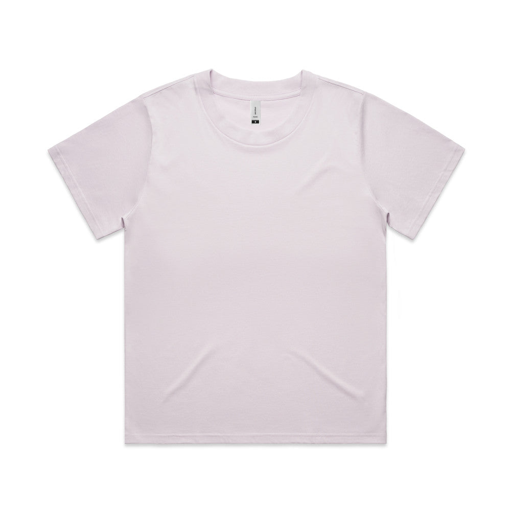 Custom Women's Martina Tee 4006 in Orchid — relaxed drop shoulder, front view