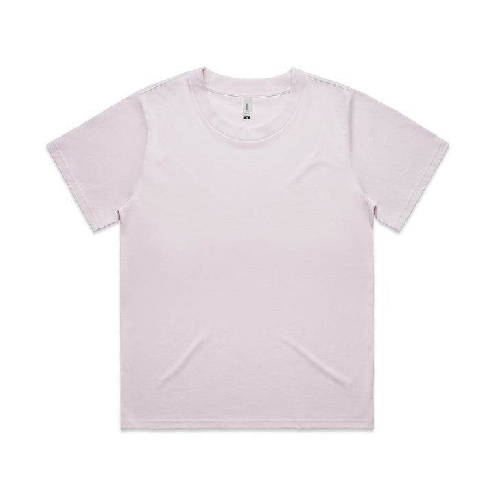 Custom Women's Martina Tee 4006 in Orchid — relaxed drop shoulder, front view