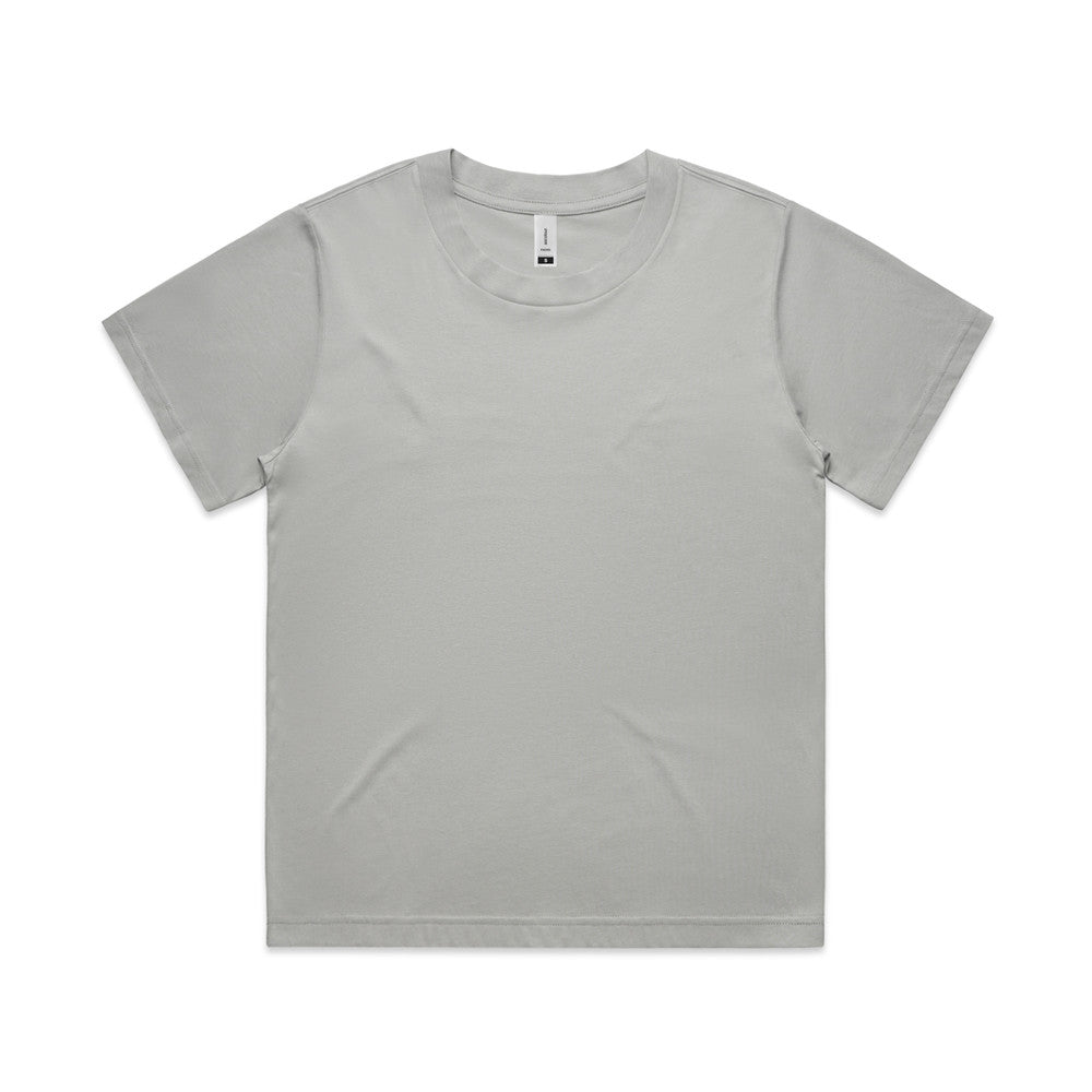 Custom Women's Martina Tee 4006 in Storm — relaxed drop shoulder, front view
