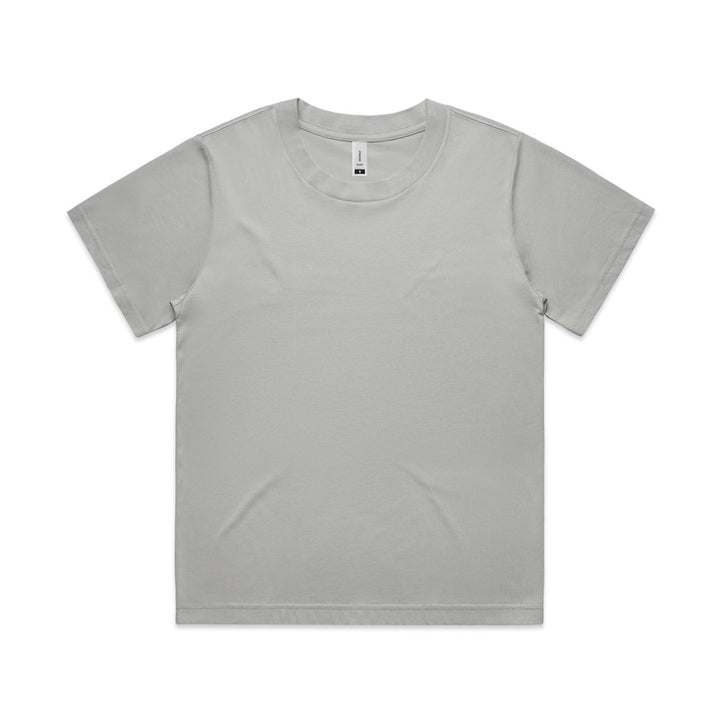 Custom Women's Martina Tee 4006 in Storm — relaxed drop shoulder, front view