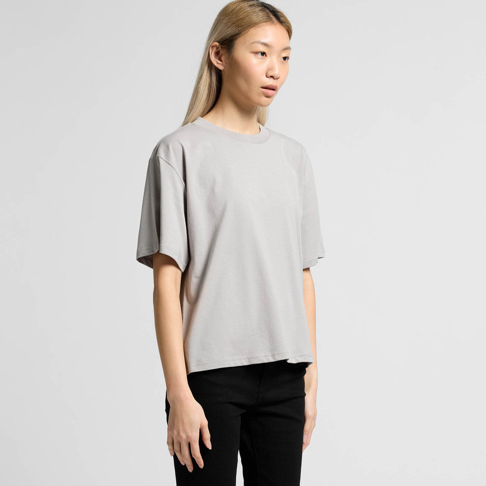 Custom Women's Martina Tee 4006 — three-quarter view showing relaxed drop shoulder cut