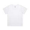 Custom Women's Martina Tee 4006 in White — relaxed drop shoulder, front view