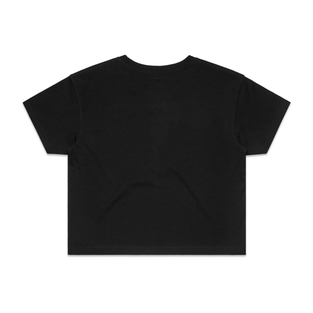 Custom Women's Crop Tee 4062 in Black — back view