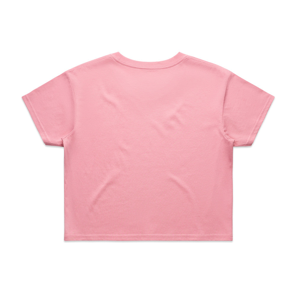 Custom Women's Crop Tee 4062 in Bubblegum — back view