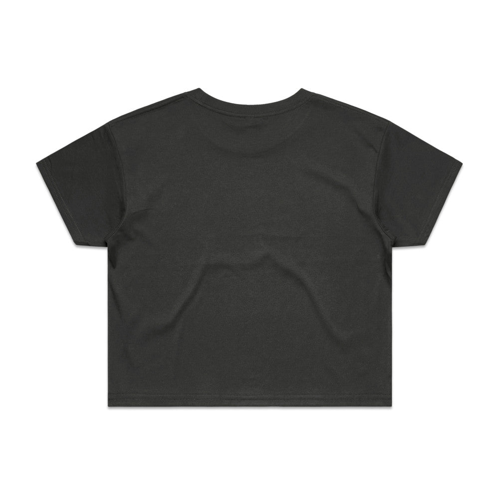 Custom Women's Crop Tee 4062 in Coal — back view