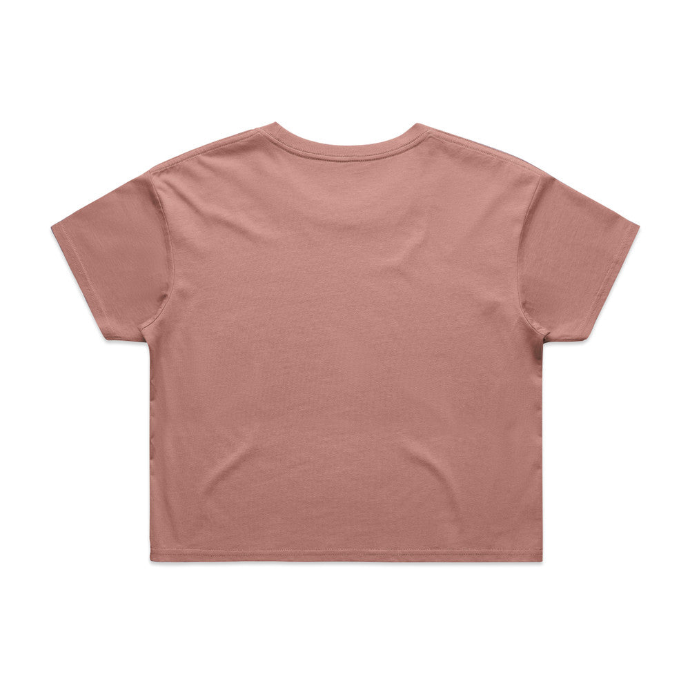 Custom Women's Crop Tee 4062 in Pink — back view