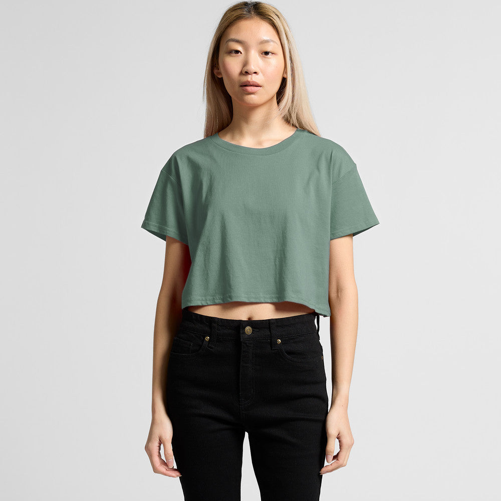 Custom Women's Crop Tee 4062 — main product image, drop shoulder cropped silhouette