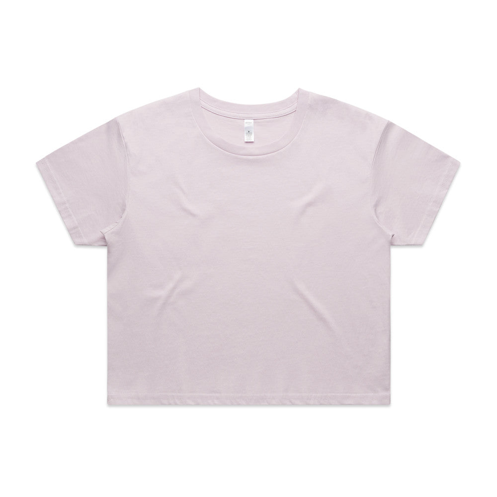 Custom Women's Crop Tee 4062 in Orchid — drop shoulder cropped fit, front view