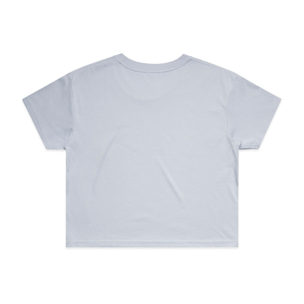 Custom Women's Crop Tee 4062 in Powder — back view