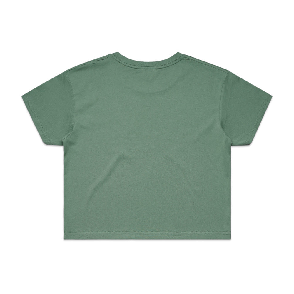 Custom Women's Crop Tee 4062 in Sage Green — back view