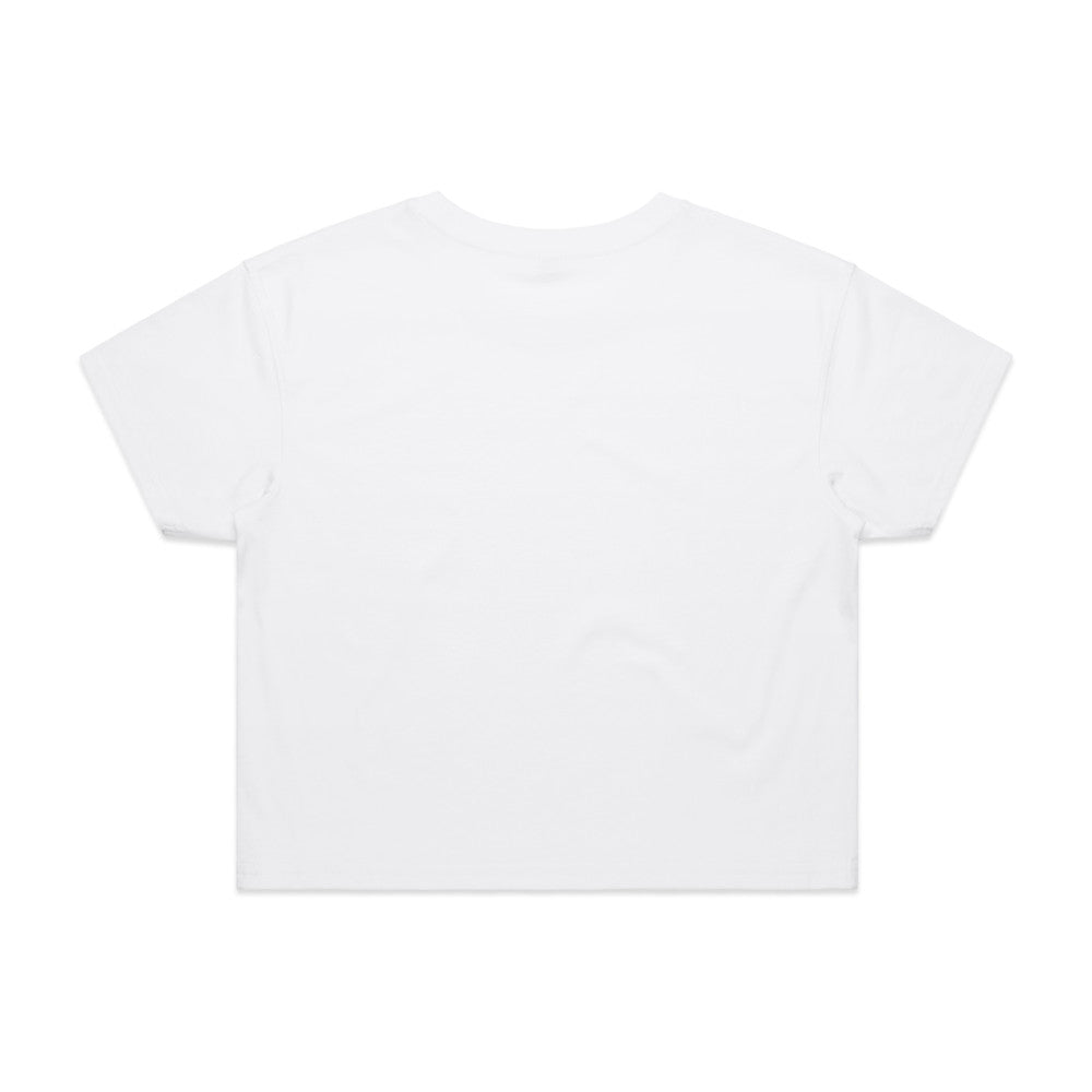 Custom Women's Crop Tee 4062 in White — back view