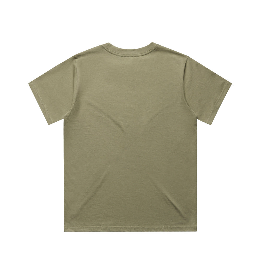 Custom Women's Classic Minus Tee 4079 in Olive Green — back view