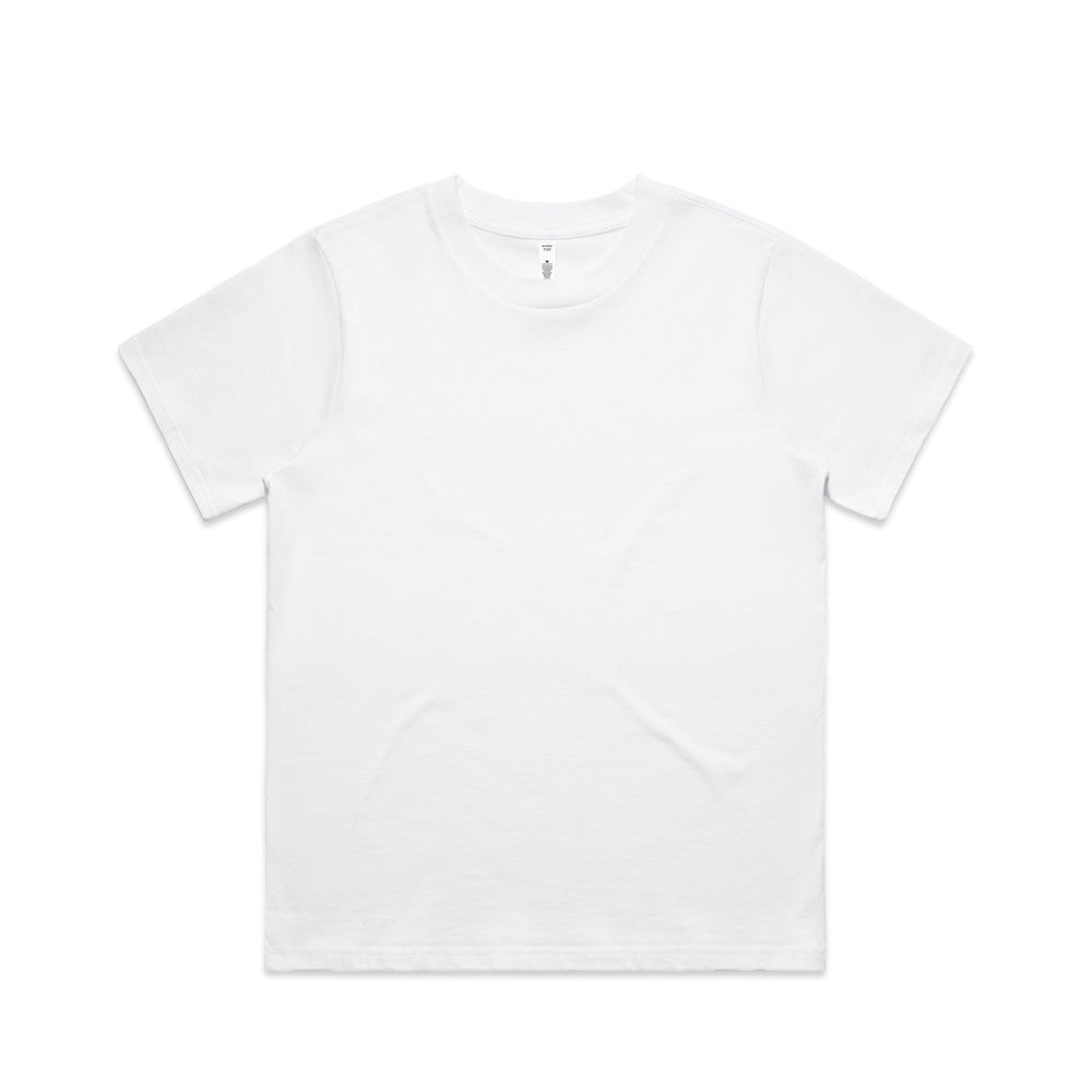 Custom Women's Classic Minus Tee 4079, back view showing relaxed fit and shorter body length