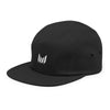 Empulse Five Panel Cap in black, left front angle
