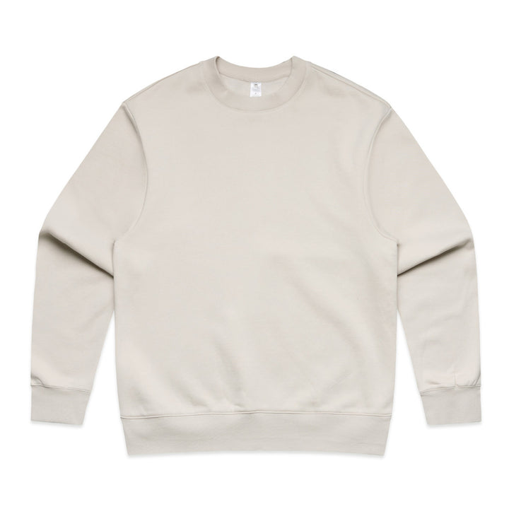 Custom Heavy Crew 5145 sweatshirt in Bone, front view, 400 GSM AS Colour fleece, Empulse custom branding