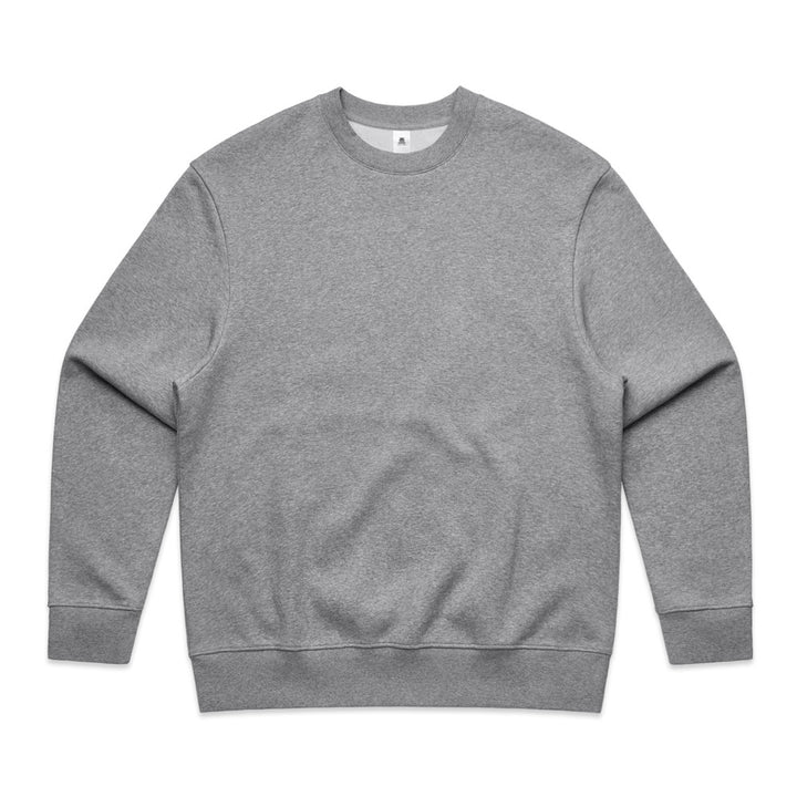 Custom Heavy Crew 5145 sweatshirt in Grey Marle, front view, 400 GSM AS Colour fleece, Empulse custom branding