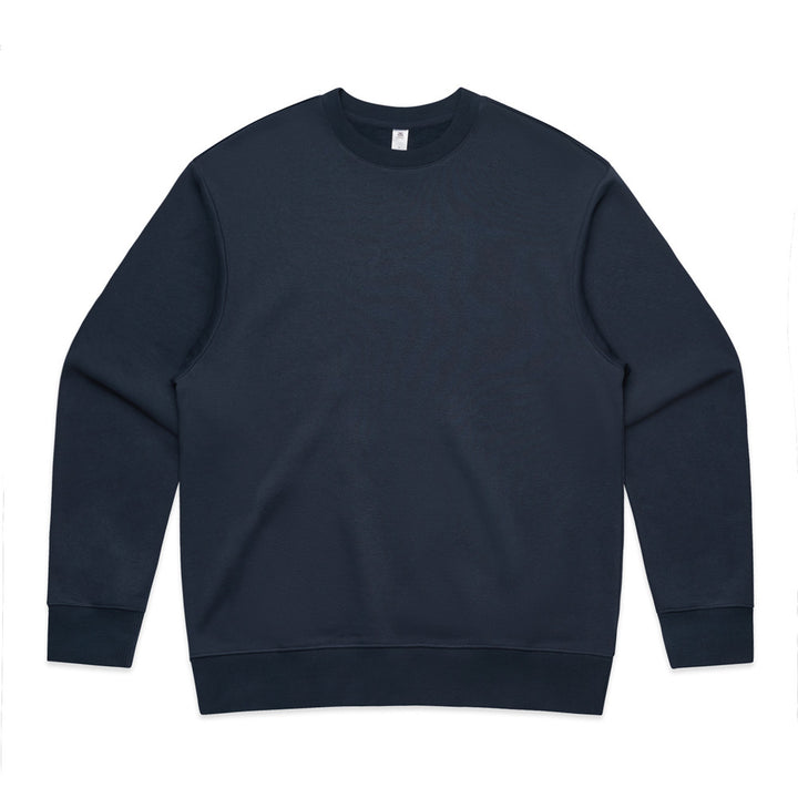 Custom Heavy Crew 5145 sweatshirt in Midnight Blue, front view, 400 GSM AS Colour fleece, Empulse custom branding