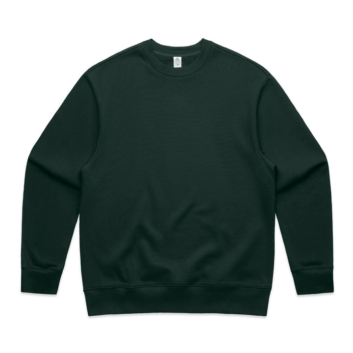 Custom Heavy Crew 5145 sweatshirt in Pine Green, front view, 400 GSM AS Colour fleece, Empulse custom branding