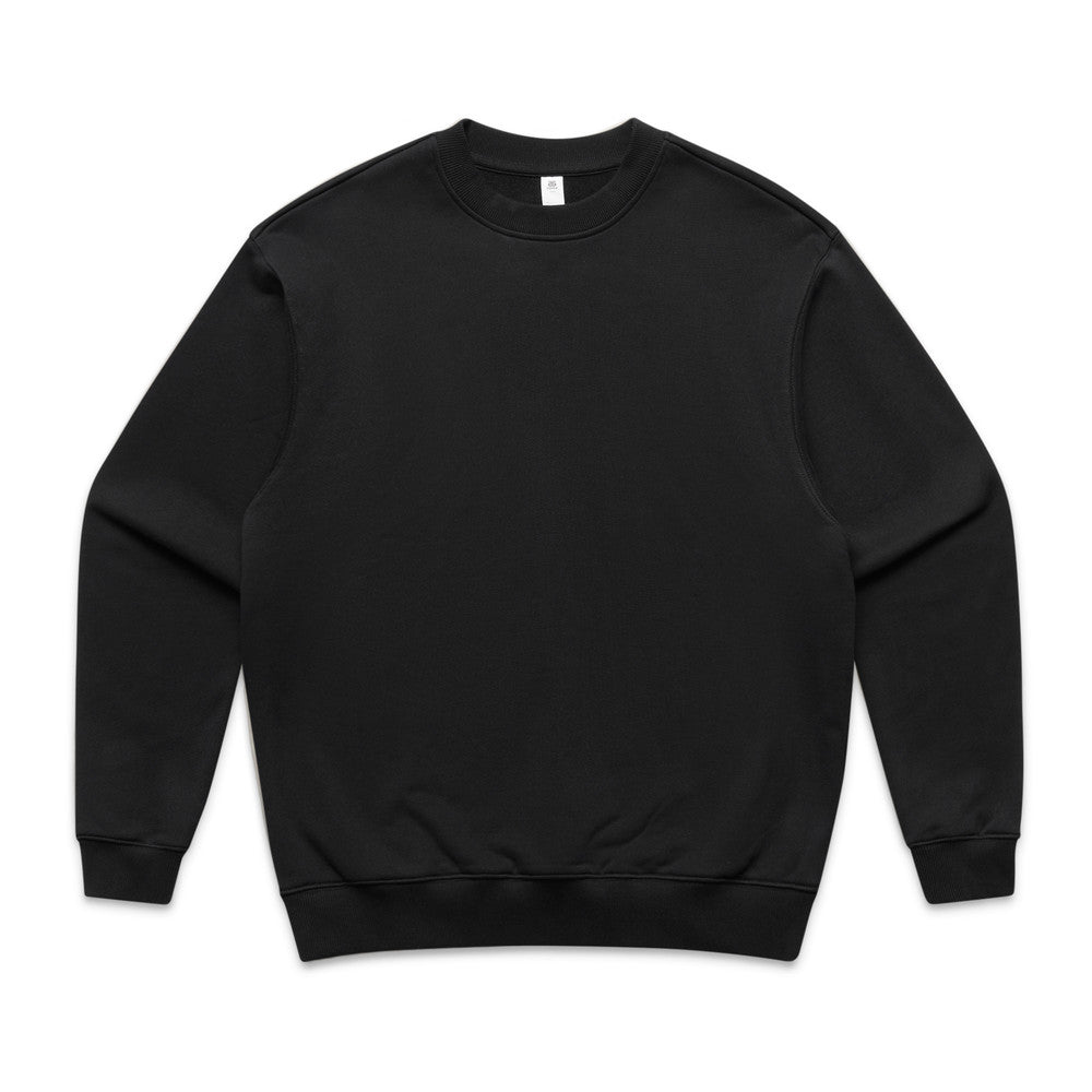 Custom Made Crew 5150 sweatshirt in Black, front view, 500 GSM 100% cotton French terry, Empulse custom branding