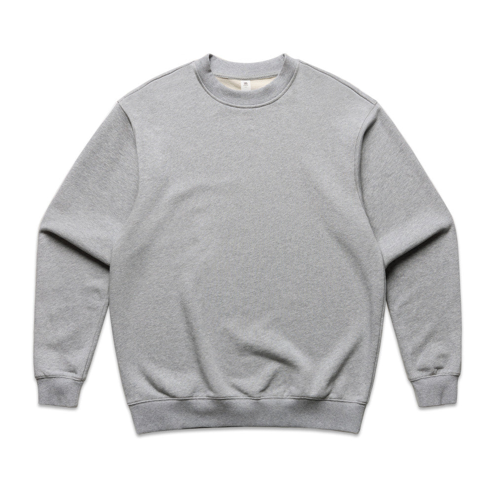 Custom Made Crew 5150 sweatshirt in Grey Marle, front view, 500 GSM 100% cotton French terry, Empulse custom branding