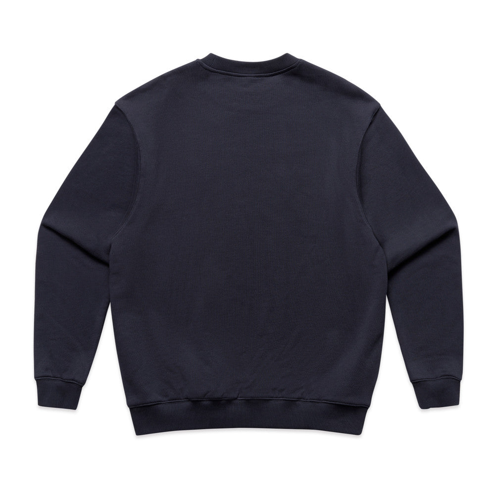 Custom Made Crew 5150 sweatshirt in Ink Blue, back view, 500 GSM 100% cotton French terry, Empulse custom branding