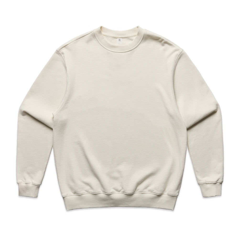 Custom Made Crew 5150 sweatshirt in Natural, front view, 500 GSM 100% cotton French terry, Empulse custom branding