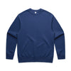 Custom Relax Crew 5160 sweatshirt in Cobalt, front view, 320 GSM 80% cotton 20% recycled polyester fleece, Empulse custom branding