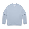 Custom Relax Crew 5160 sweatshirt in Powder, front view, 320 GSM 80% cotton 20% recycled polyester fleece, Empulse custom branding