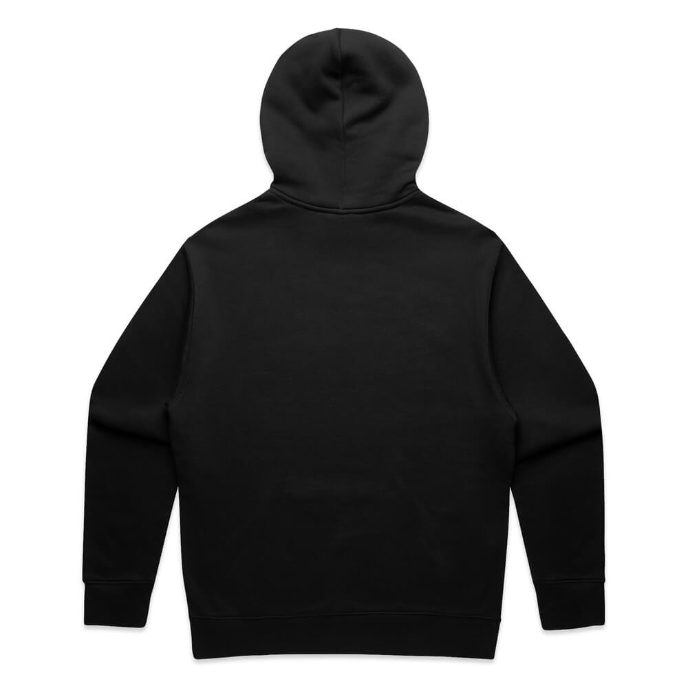 Custom Relax Zip Hoodie 5164 in Black, back view