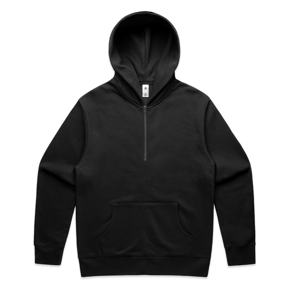 Custom Relax Zip Hoodie 5164 in Black, front view