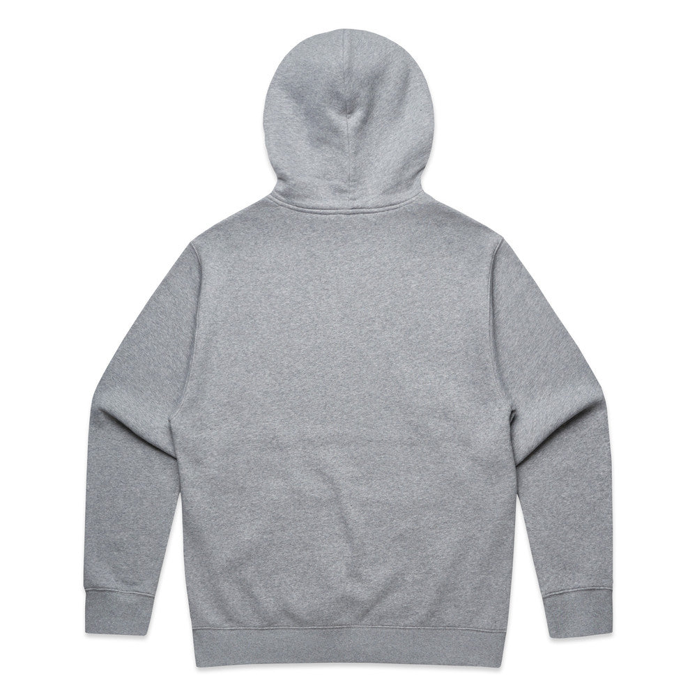 Custom Relax Zip Hoodie 5164 in Grey Marle, back view