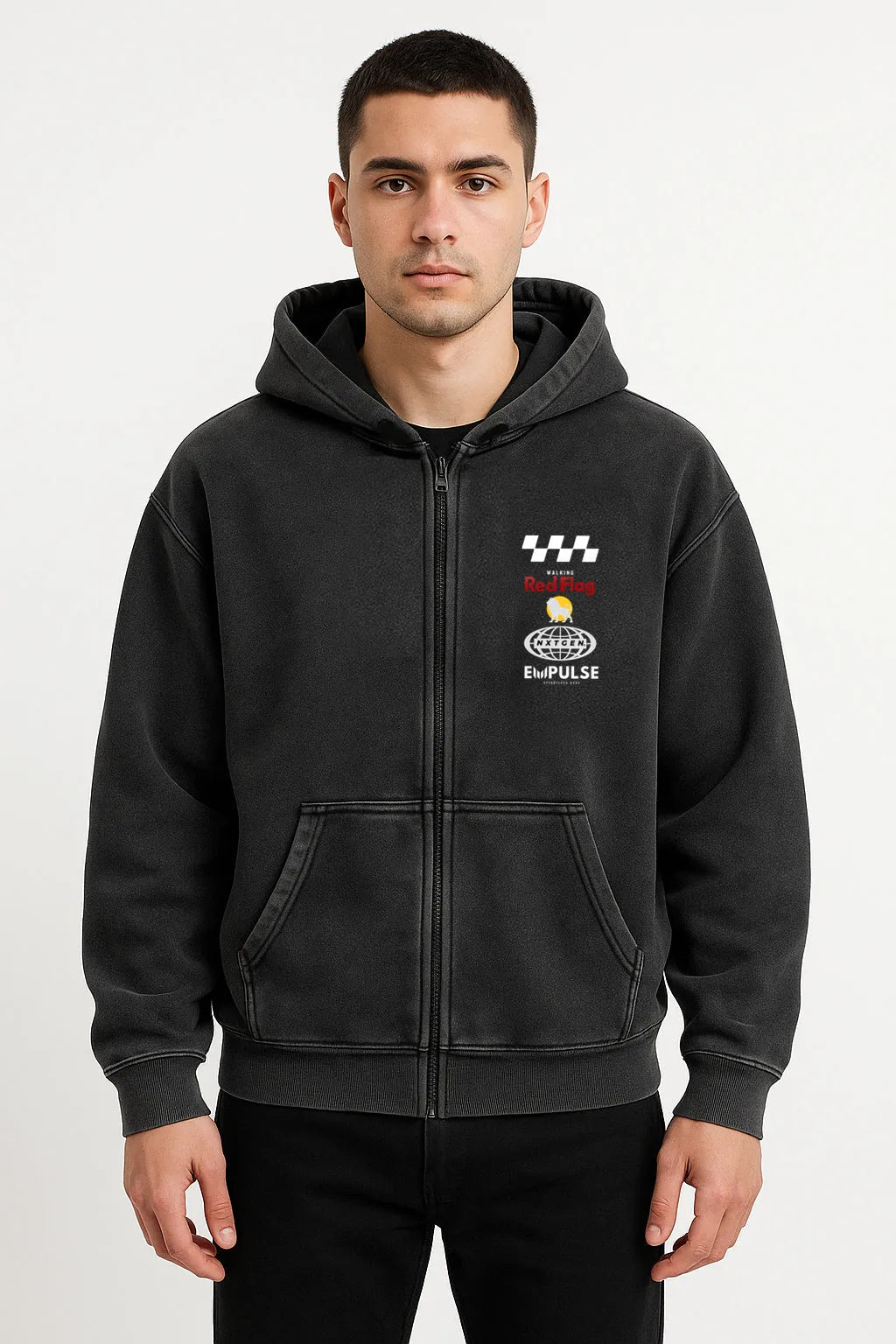 NXTGEN Zip-Through Boxy Hoodie