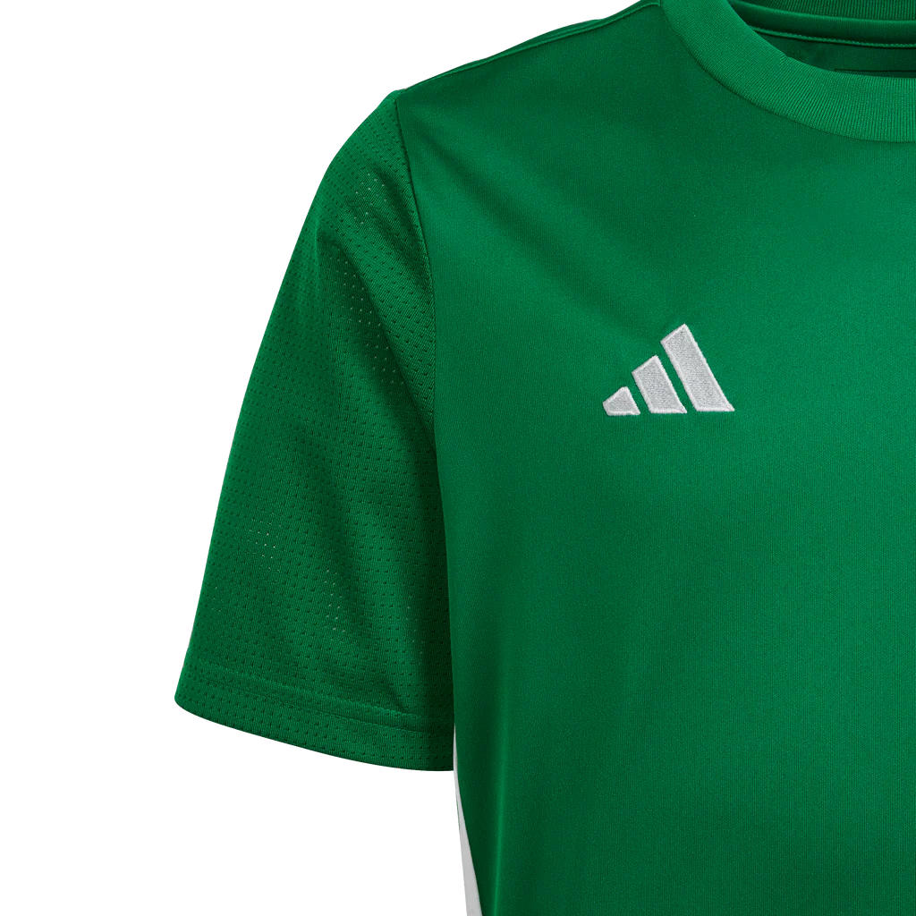 Green Adidas t-shirt with logo on a white background