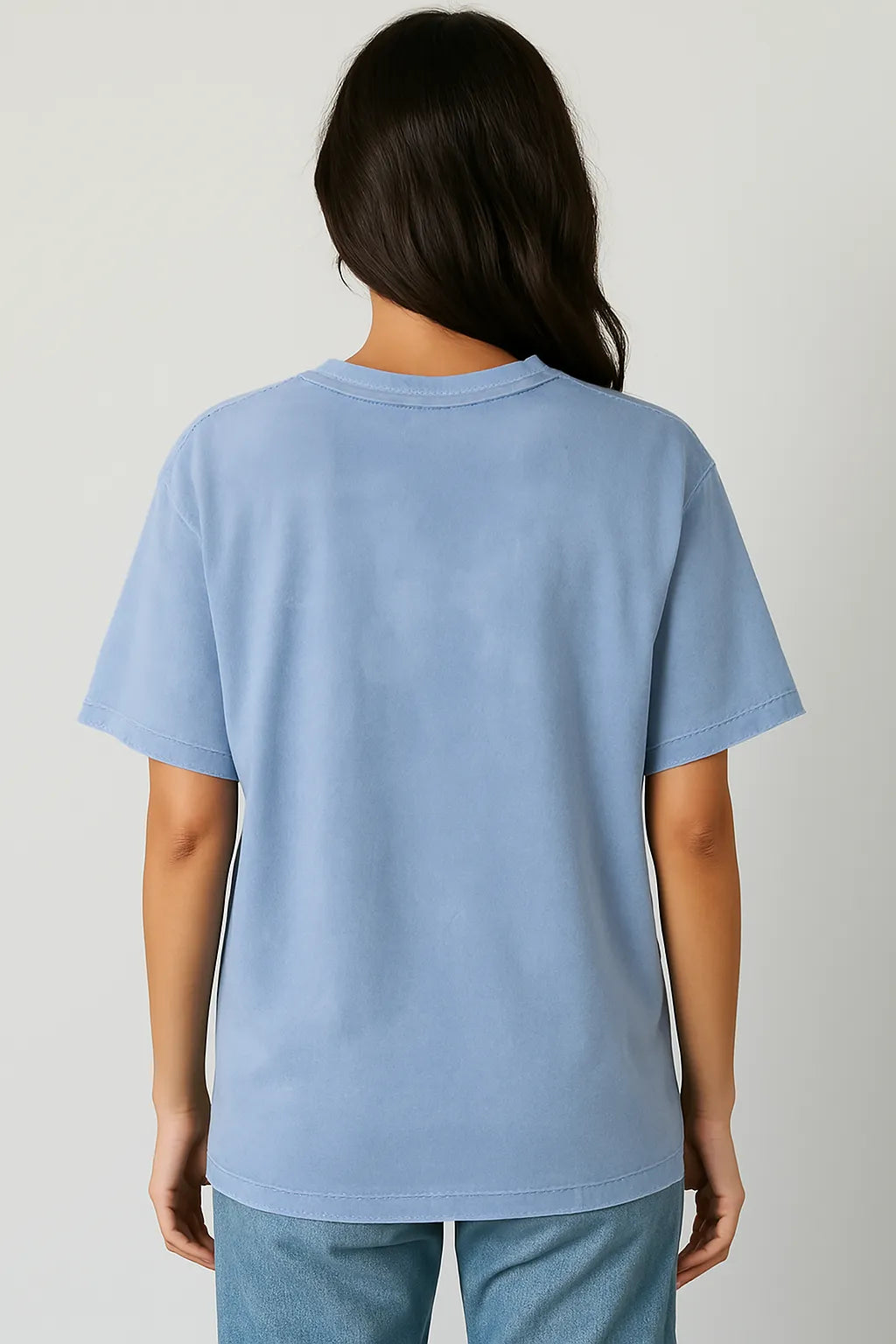Vintage Washed Frayed T-Shirt - Blue