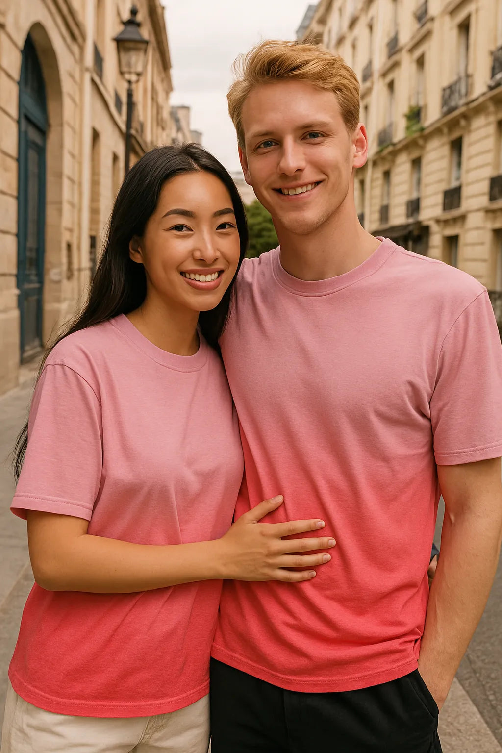 Sunfade Edge Gradient T-Shirt - Pink