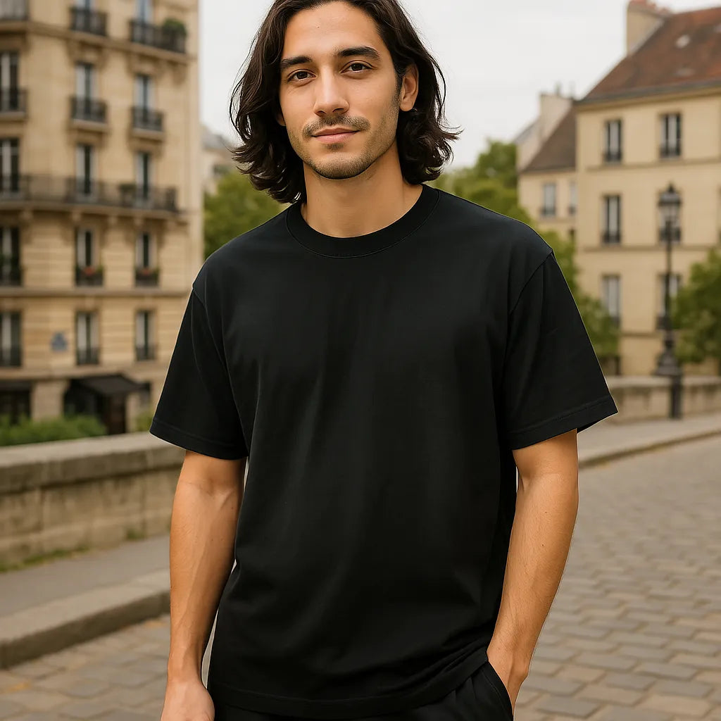 Sunfade Edge Gradient T-Shirt - Black