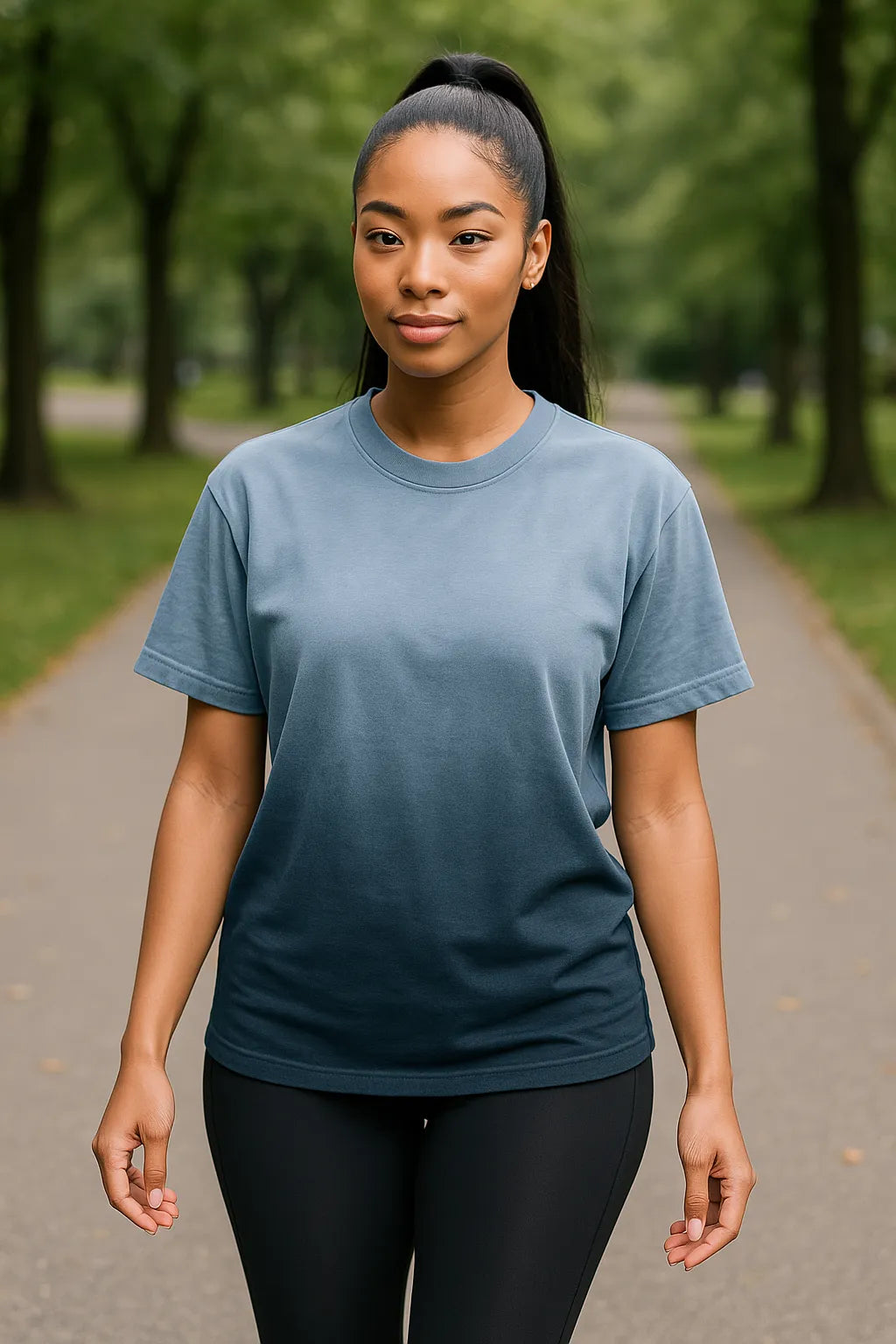 Sunfade Edge Gradient T-Shirt - Blue