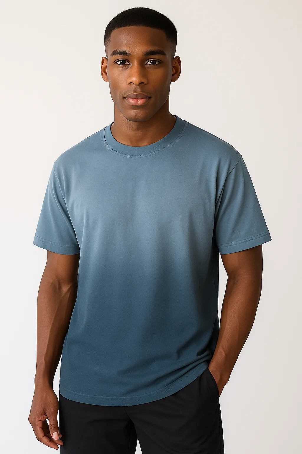 Sunfade Edge Gradient T-Shirt - Blue