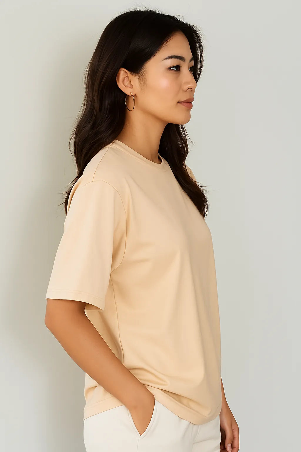 Classic Boxy Tee - Beige