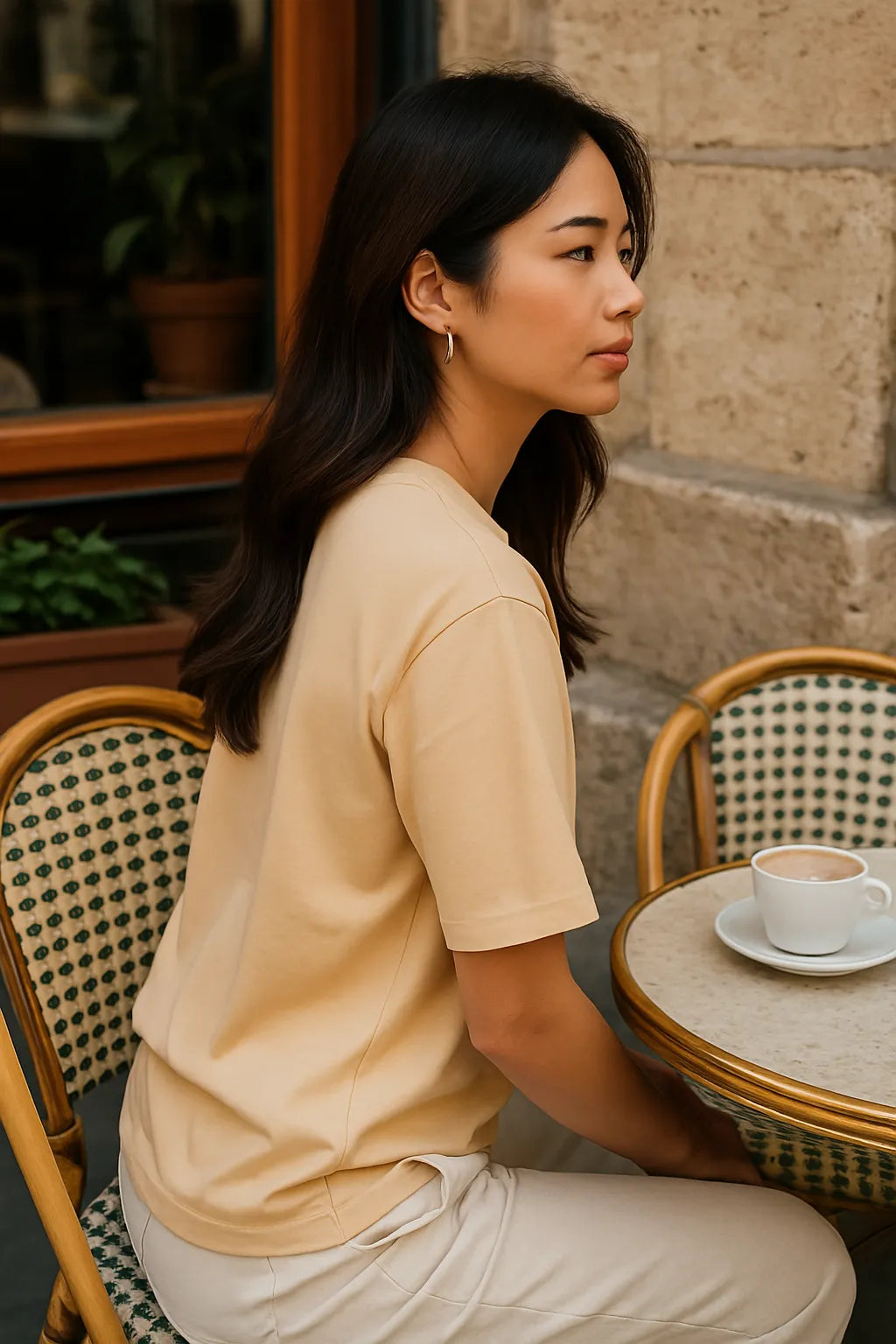 Classic Boxy Tee - Beige