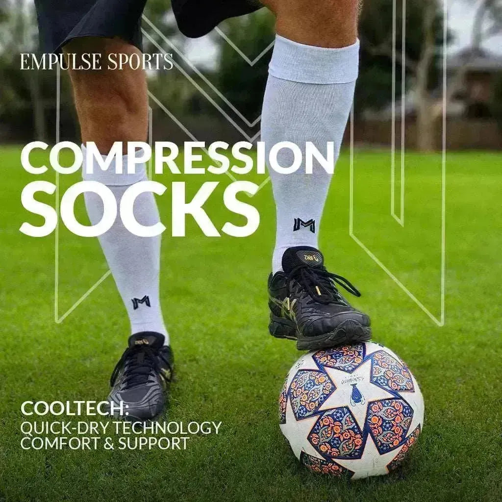 Compression Socks White 3-6Y US - Empulse