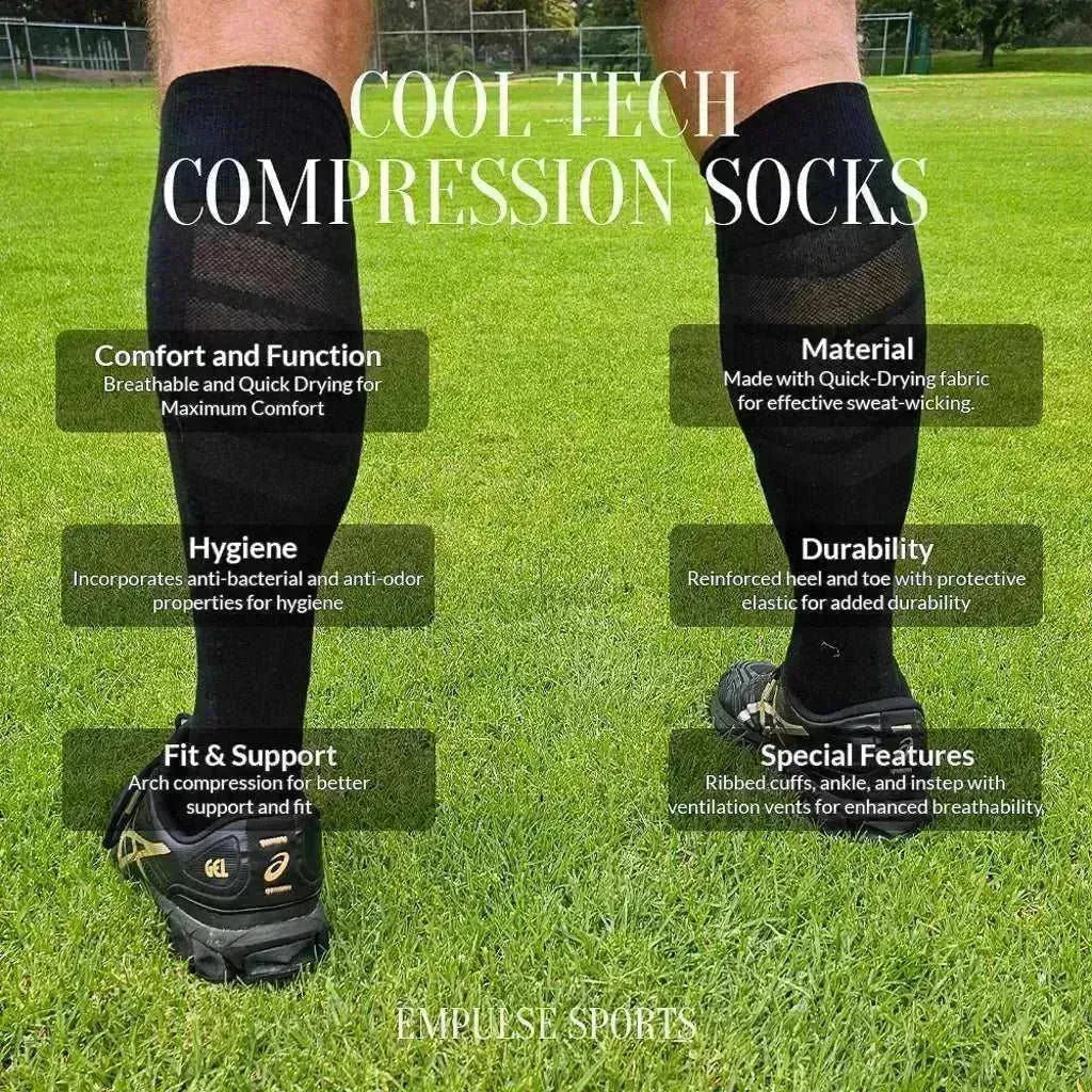 Compression Socks Black 3-6Y US - Empulse