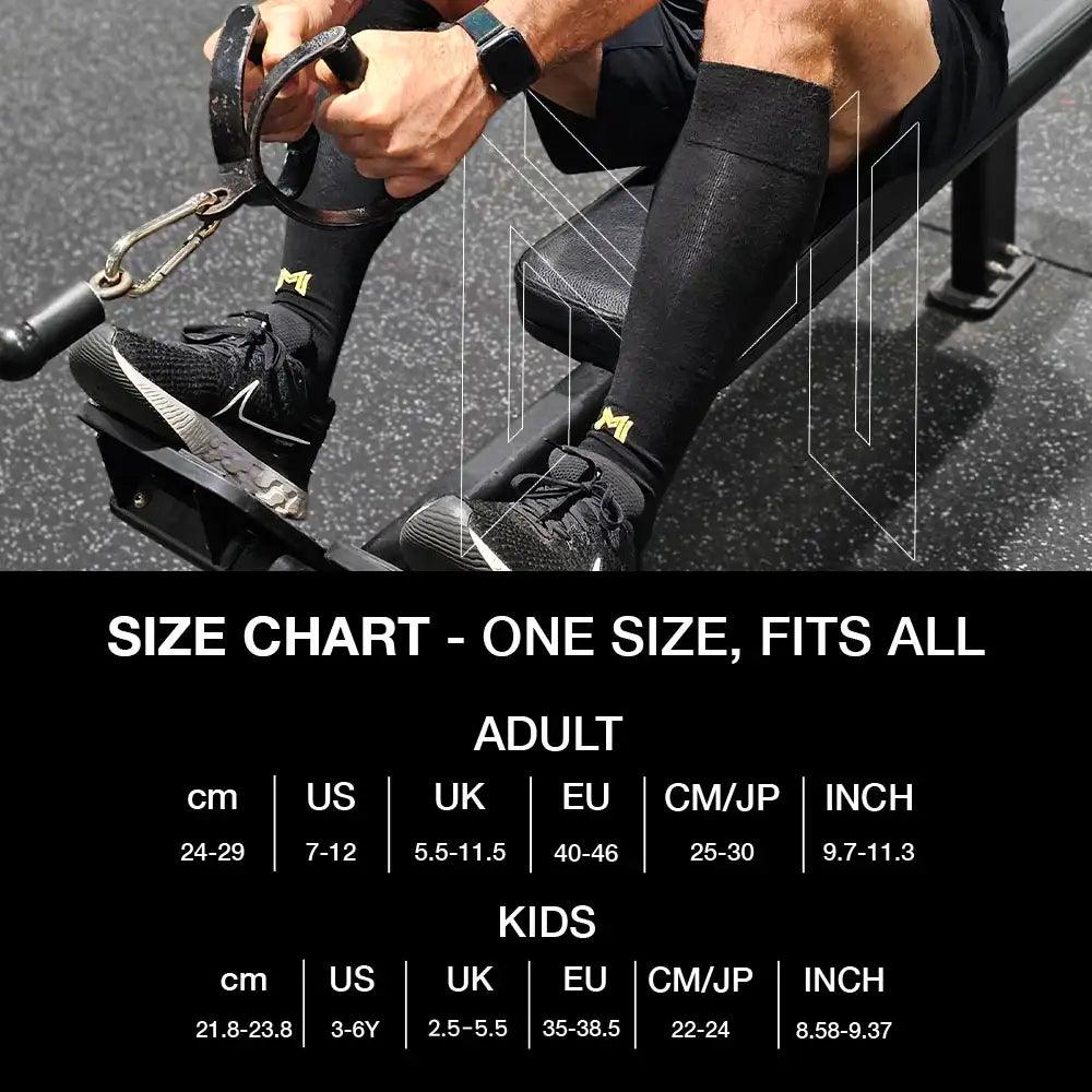 Compression Socks Black 7-12 US - Empulse